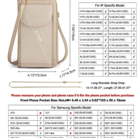S ZONE METALLIC GOLD CROSSBODY WALLET - Picture 5 of 7